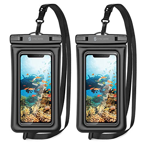 Syncwire Pochette Étanche Smartphone – Lot de 2 – Housse Imperméable Téléphone Portable IPX8 Touch Sensible Compatible…