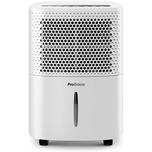 Pro Breeze Déshumidificateur Silencieux 12L/jour, Déshumidification de pièces jusqu’à 120m³ (20 m²) – avec 3 Modes…