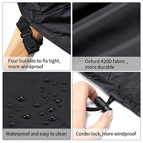 GEMITTO Housse Protection Table Jardin, Housses de Meubles et Salon Extérieur, Imperméable et Anti-UV, Étanche Bâche de…