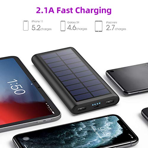 HETP Version à économie D’énergie Batterie Externe Chargeur Solaire 26800mah Power Bank [Avancé Intelligent Contrôle IC…