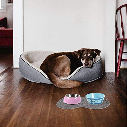 Tapis d’alimentation en silicone pour animaux, Tapis pour Gamelles de Chien Tapis d’alimentation PVC antidérapant…