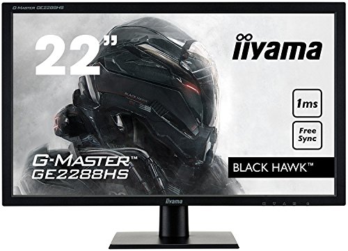 iiyama GMaster Black Hawk GE2288HS Moniteur Gaming 21,5” Full HD 1 ms Fresync 75 Hz VGA/DVI/HDMI Multimédia Noir
