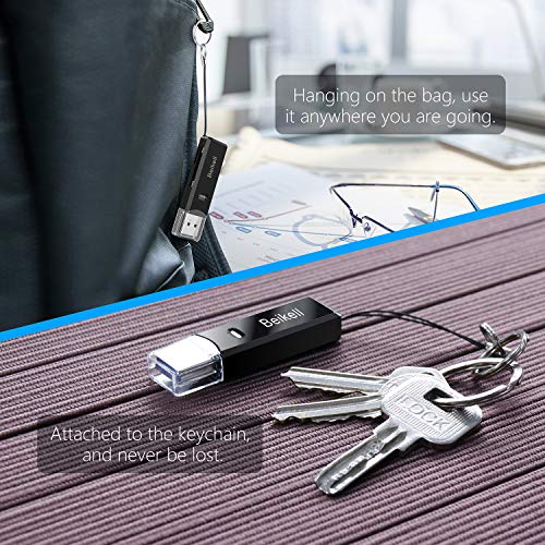 Lecteur de Carte USB 3.0, Beikell Lecteur de Carte Mémoire SD/Micro SD Haute Vitesse Card Reader MMC Memory Stick SDXC…