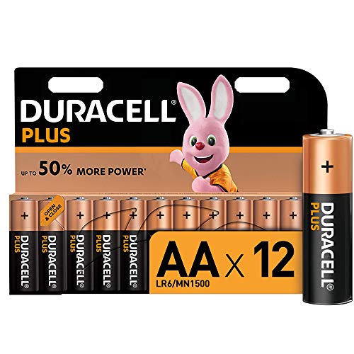 Duracell Plus, lot de 12 piles Type AA