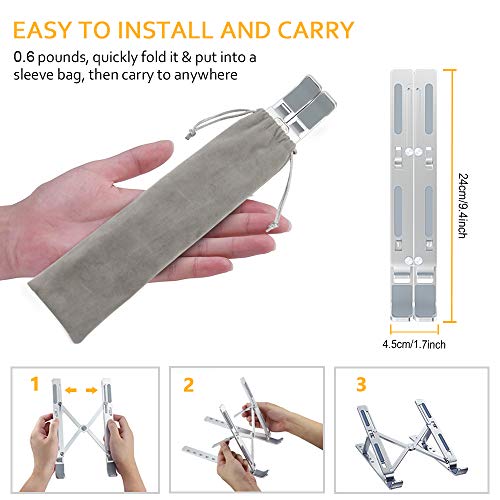 Babacom Support Ordinateur Portable Laptop Stand, Support PC Portable Ventilé en Aluminium Réglable, Refroidisseur…