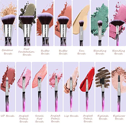 Subsky Pinceaux Maquillage Cosmétique Professionnel 15pcs Set/Kit Cosmétique Brush Beauté Maquillage Brosse Makeup…