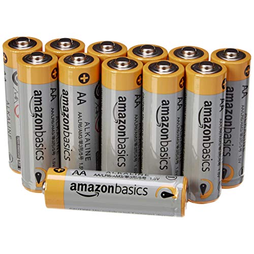 Amazon Basics Lot de 12 piles alcalines Type AA 1,5 V 2875 mAh (design variable)