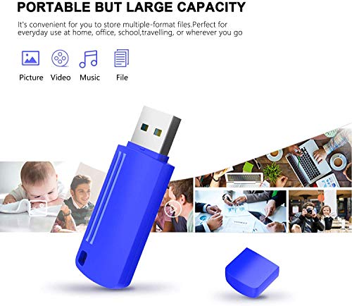 KEXIN Clés USB 32Go 3.0, Lot de 2 Clef USB 32 Go Mémoire de Stockage Externe, Flash Drive avec Capot Compatible pour…