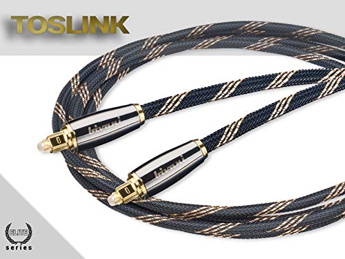 bivani Câble Toslink – 1 mètres Câble audio numérique à fibre optique et connecteurs Toslink de qualité supérieure…