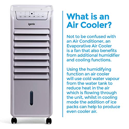 Igenix IG9703 Air Cooler with LED Display 55 W – White by Igenix