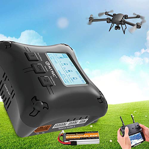 RUIZHI Chargeur LiPo H4AC Duo Chargeur Balance LiPo Mini RC Chargeur de Batterie Dual Port 20Wx2 2Ax2 pour Batteries…