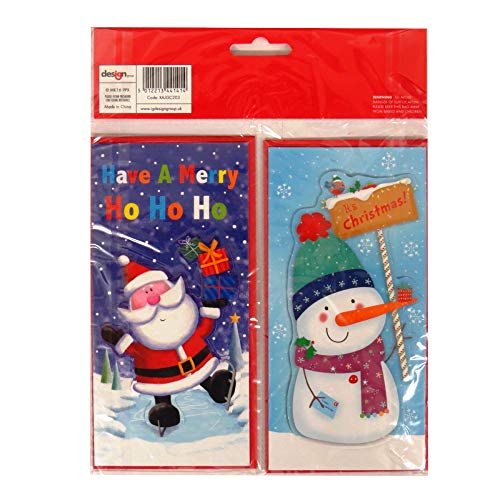 Gift Maker Pack 4 Hand Crafted Christmas Money Voucher Wallets – Cute