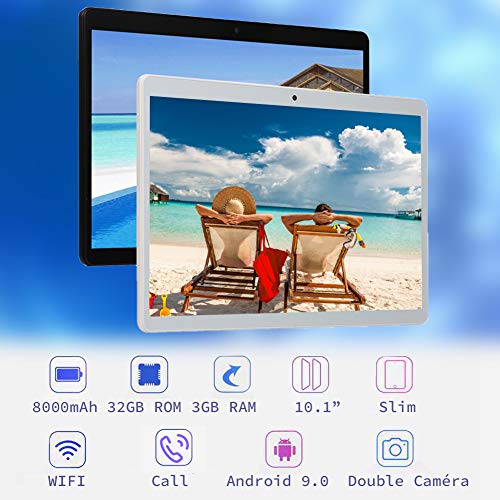 Voukou Tablette Tactile 10 Pouces 4G Android 9.0, 64Go de Mémoire et 4Go de RAM Octa-cœurs Tablette avec Clavier Dual…