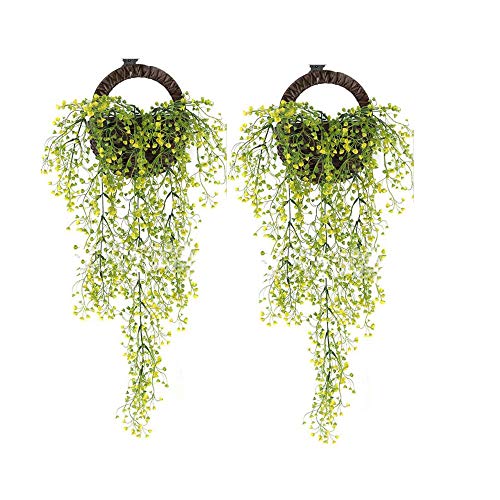 GKONGU Plantes Artificielles Lot de 2 Lierre Vigne Plante Artificielle Intérieur Exterieur Fleur artificielles pour…