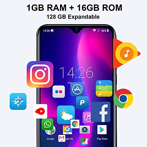 Blackview A60 Smartphone débloqué，Android 8.1 Téléphone Portable, Plein écran Goutte d’Eau de 6.1 Pouces, 4080 mAh…