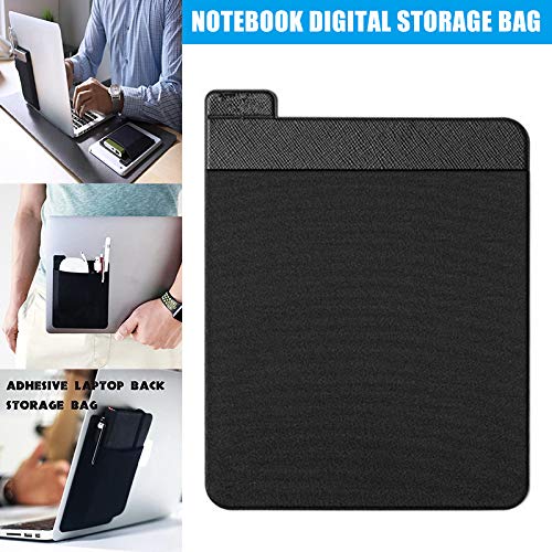 Dušial Adhesive Laptop Stand Back Storage Bag Mouse Digital Hard Drive Laptop Accessories Organizer Pouch Bag
