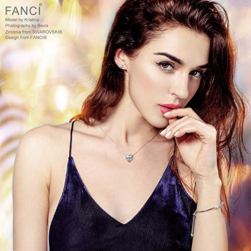 FANCI Boucles d’oreilles Femme Cadeau Fete des Meres pour Elle 925 Argent Zircone de Autriche Bijoux fantaisie Cadeaux…