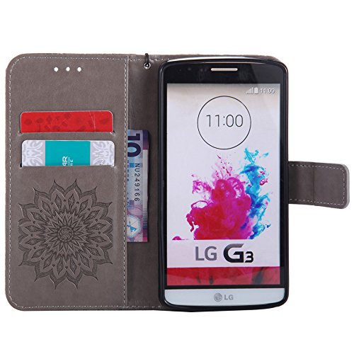 Nutbro LG G3 Custom Phone Cases, LG G3 Case, [Stand Feature] Premium Magnetic PU Leather Wallet with Card Slot Folio…