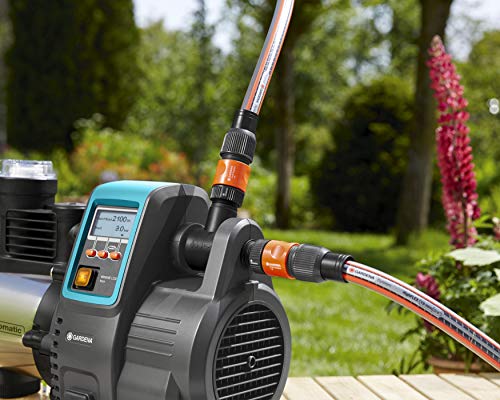 Gardena Station de Pompage 6000/6E Lcd Inox Premium : Pompe Domestique, Débit de 6 000 L/H, Moteur de 1 300 W, Affichage Lc, Corps en Acier Inoxydable de Qualité (1760-20)