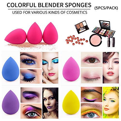 BEAKEY Maquillage Éponge à Fond de Teint Blender pour Beauty Maquillage de Mélange de Fond de Crème et Poudre Liquides…