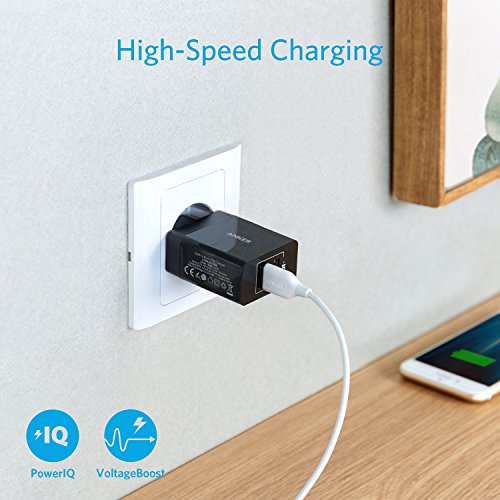 Anker Chargeur Secteur USB 24W 2 Ports Chargeur Mural Adaptateur USB Universel avec Technologie PowerIQ pour iPhone iPad…