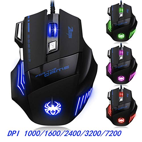 Winnes Souris, Souris Optique Optique Filaire Souris Optique Professionnelle, avec DPI réglable en 5 étapes 1000/1600…