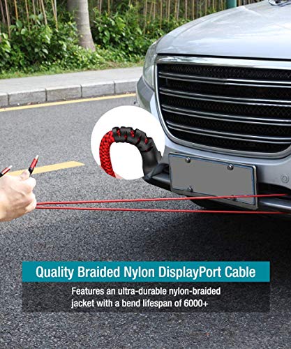 alclap Câble DisplayPort 2M Câble DP 4K 144Hz Haute Vitesse -[4K@60Hz, 2K@165Hz, 2K@144Hz], Câble Display Port Nylon…
