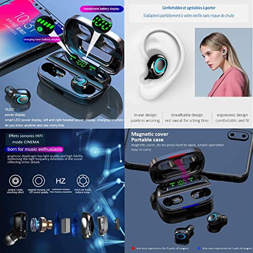 Art Tech Lab Ecouteurs sans Fils Tactiles Bluetooth V5.0 Ear Phones Réducteur de bruits Tech CVC8.0 Smartphones…