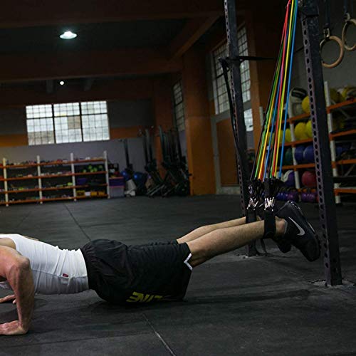 ROMIX Bandes de Résistance Set 11 Pcs, 150 LBS Elastique Musculation Tubes, Professionnels Latex Fitness Bands avec…