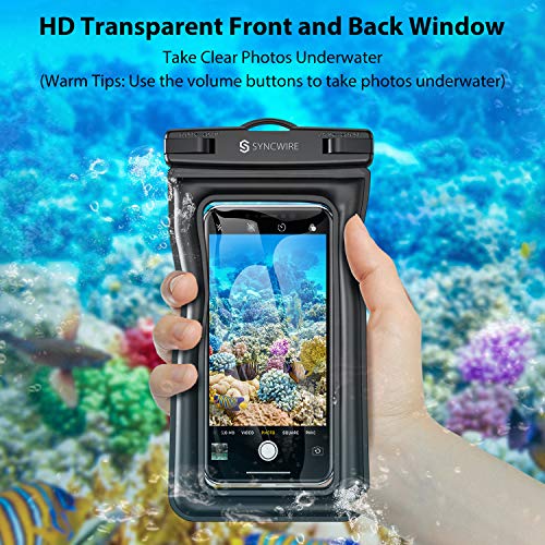 Syncwire Pochette Étanche Smartphone – Lot de 2 – Housse Imperméable Téléphone Portable IPX8 Touch Sensible Compatible…
