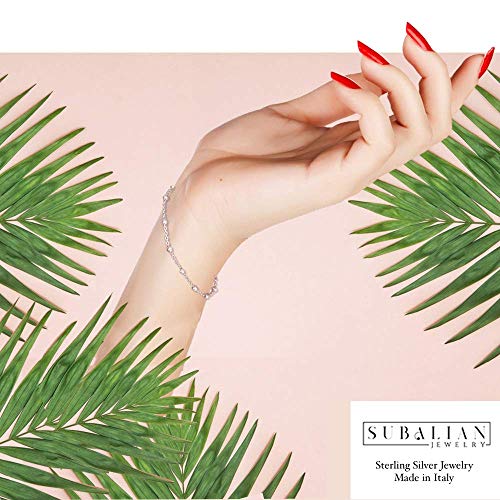 Bracelet Femme Argent 925 Infini – Bracelet Ajustable 17- 20 cm avec Boite Cadeau | Bracelet Porte Bonheur avec…