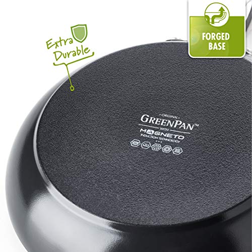 GreenPan Valencia Pro Casseroles en céramique anodisée dure et saine, 16 cm, 18 cm et 20 cm, 3 pièces, sans PFAS…