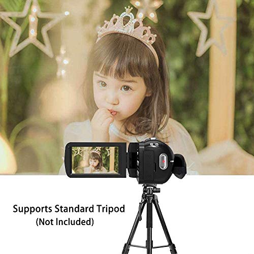 Caméscope Vidéo Youtube 24MP 2,7 Pouces Caméscope Numérique, Vision Nocturne Infrarouge Écran IPS de 3,0 Pouces LCD la…