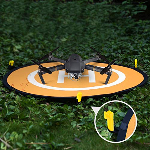 WisFox Landing Pad Drone Tapis D’atterrissage Pliable et étanche Diamètre 75cm pour DJI Mavic