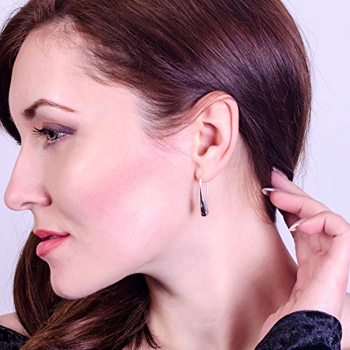 Bijoux Boucles d’oreilles pendantes en forme de larme Dos boucle d’oreille Plaqué argent un boîte-cadeau Femme Fille
