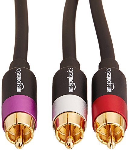 Amazon Basics Câble audio RCA 1 mâle vers 2 mâles – 2,4 m