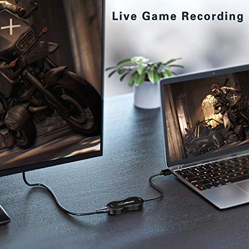 Mayeah Cartes de Capture Audio Vidéo HDMI vers USB 1080p 30fps HD Carte d’Acquisition Jeux pour la Diffusion en Direct Réunion Zoom Compatible avec Caméscope/DSLR/Ordinateur/Phones/PS4