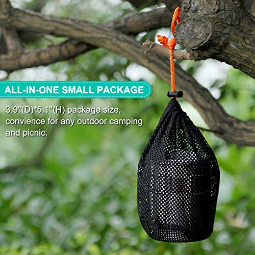 Odoland Multi-PCS Mini Kit de Casseroles Camping, Cookware Kit en Alliage d’Alu, Légère, Durable et Compact avec Tasse…