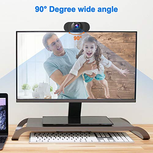 Anykuu Webcam pour PC avec Microphone 1080P Full HD Caméra Web USB 2.0 Audio Stéréo Mise au Point Automatique pour…