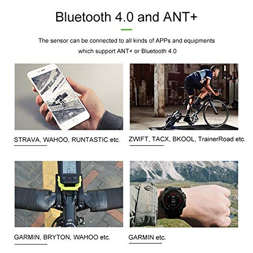 Top Action Computer Speedometer Ant+ Bike Speed and Cadence Sensor Suitable Computer Accessories Sensor for Garmin…