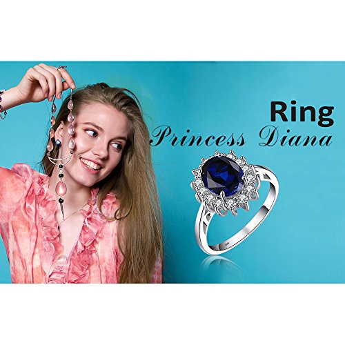 JewelryPalace Diana Princesse Kate Middletonu Bague Naturelle Pierre Améthyste Péridot Grenat Citrine Topaze Pour Femme…