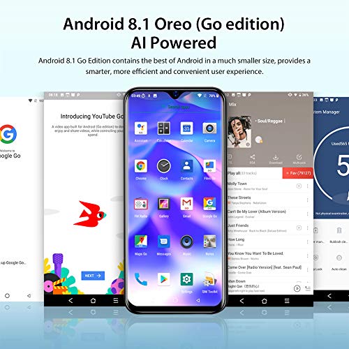 Téléphone déverrouillé Gratuit pour Carte SIM pour Smartphone A60, Goutte d’eau Plein écran de 6,088 Pouces, Batterie…