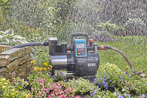 Gardena Station de Pompage 6000/6E Lcd Inox Premium : Pompe Domestique, Débit de 6 000 L/H, Moteur de 1 300 W, Affichage Lc, Corps en Acier Inoxydable de Qualité (1760-20)