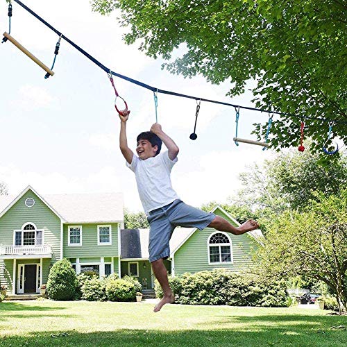 Ninja 13.5M Slackline Outdoor Tree Obstacles Suspendus Ligne Accessoires Play Set Ninja Line Obstacle Training Equipment…