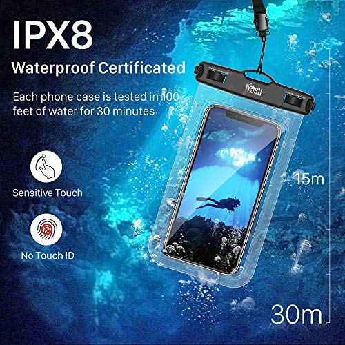 YOSH Pochette Étanche Smartphone IPX8 [Lot de 2], Pochette Téléphone Étanche, Housse Étanche Smartphone pour iPhone 14…