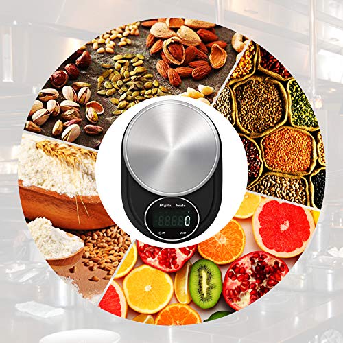 Zorara Balance Cuisine, Balance de Cuisine Precision 5kg/1g, Balance Cuisine Electronique en Acier Inoxydable, Écran LCD…