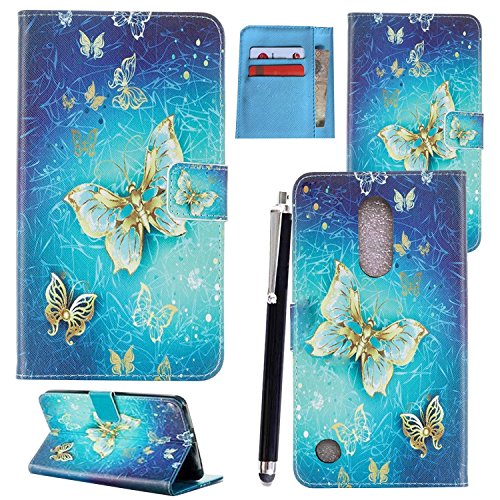 LG K8 2017 Étui portefeuille en cuir PU avec fermeture magnétique pour LG K8 2017 avec emplacement pour cartes et…