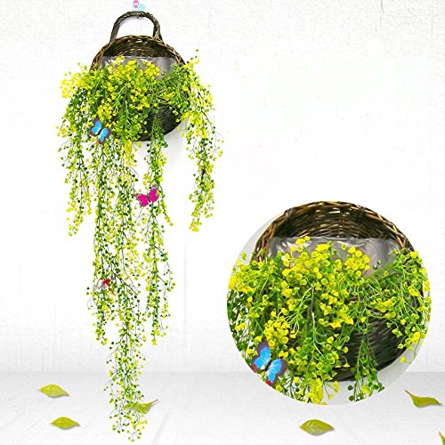 GKONGU Plantes Artificielles Lot de 2 Lierre Vigne Plante Artificielle Intérieur Exterieur Fleur artificielles pour…