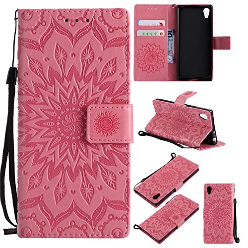 Nutbro Sony XA1 Wallet Case, Sony Xperia XA1 Cases Cell Phone Accessories Premium Leather Flower Floral Pattern Slim…
