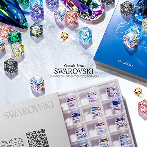 Alex Perry Collier en Cristal pour femmes, Collier en Argent 925, Pendentif en Cristal Cube pour Filles, Cadeaux…